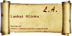 Laskai Alinka névjegykártya